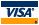 VISA logo: Blue and gold rectangular bars with 
