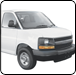 White cargo van, black grill and bumper, driver's side view.   |  Quality Car & Truck Repair Inc