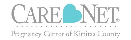 Care Net Pregnancy Center of Kittitas County logo with a turquoise heart.