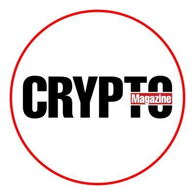 The logo for crypto magazine is in a red circle on a white background.