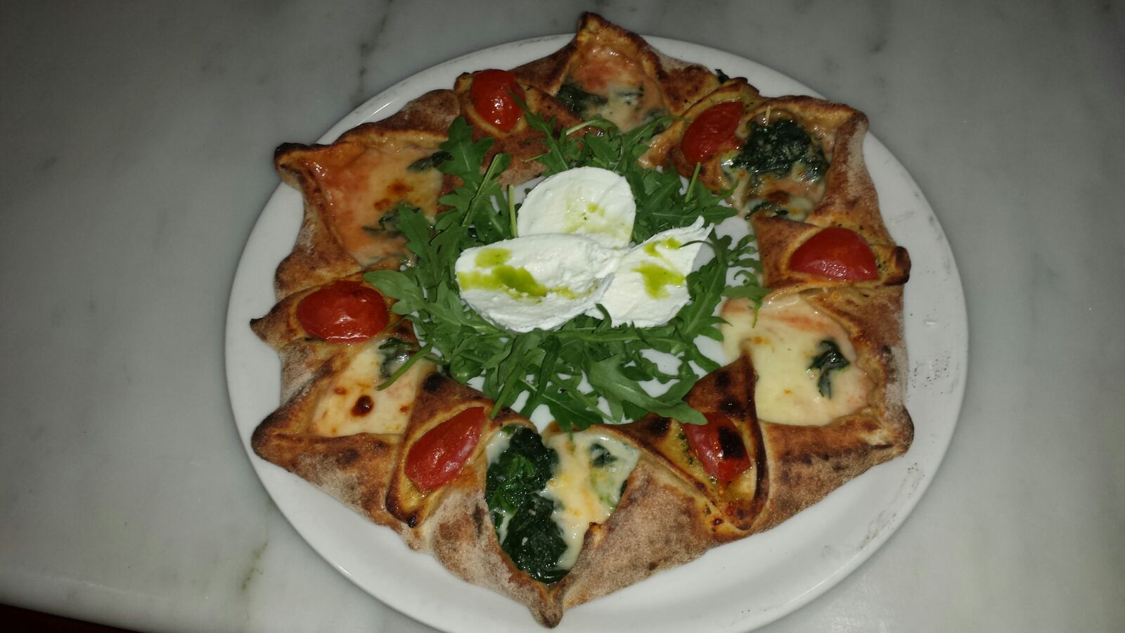 pizza con rucola