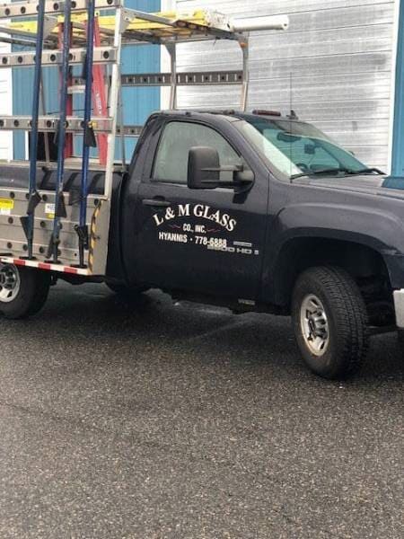 L & M Glass Service Truck 2 — Custom glass in Hyannis, MA