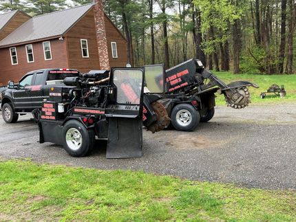 Setting the grinder — Tree Stump Grinding in Lunenburg, MA
