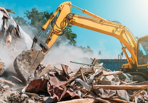 Dusty construction site