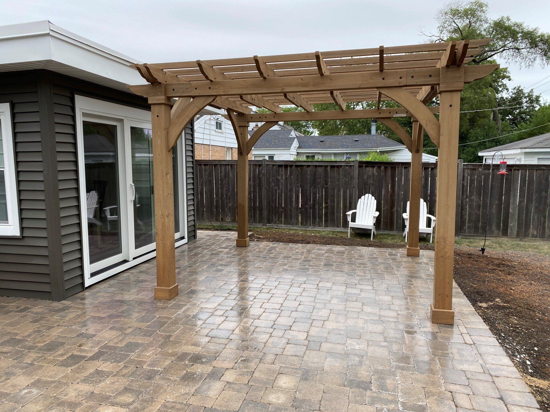 Garden Backyard With Lush Plants — Highland Park, IL — Aurelio Landscaping Garden Backyard With Lush Plants — Highland Park, IL — Aurelio Landscaping