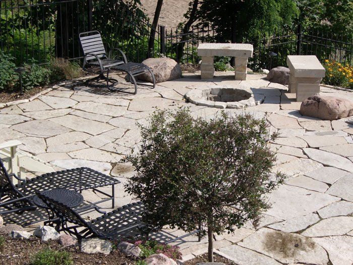Recycled Stone Patio — Highland Park, IL — Aurelio Landscaping