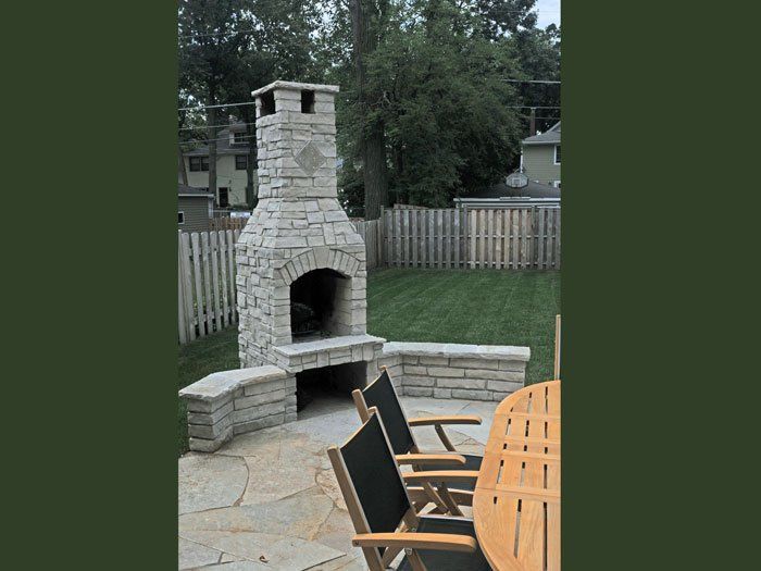 Outdoor Fireplace — Highland Park, IL — Aurelio Landscaping