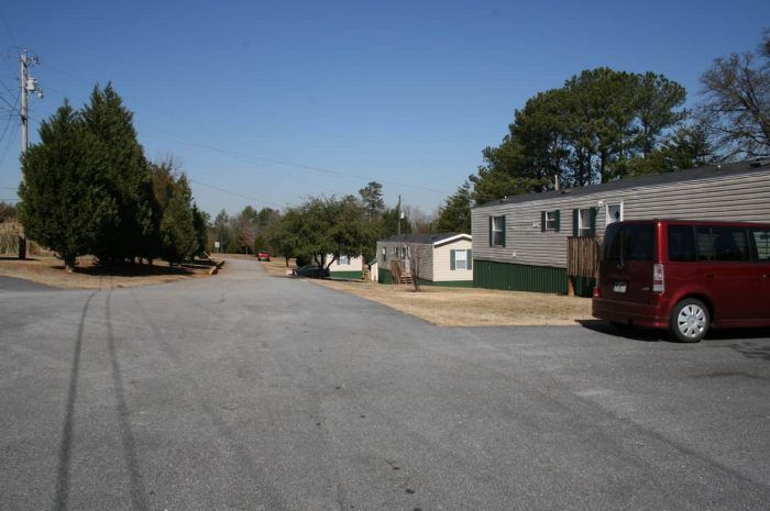 Garden Springs Homes - View of mobile homes from street