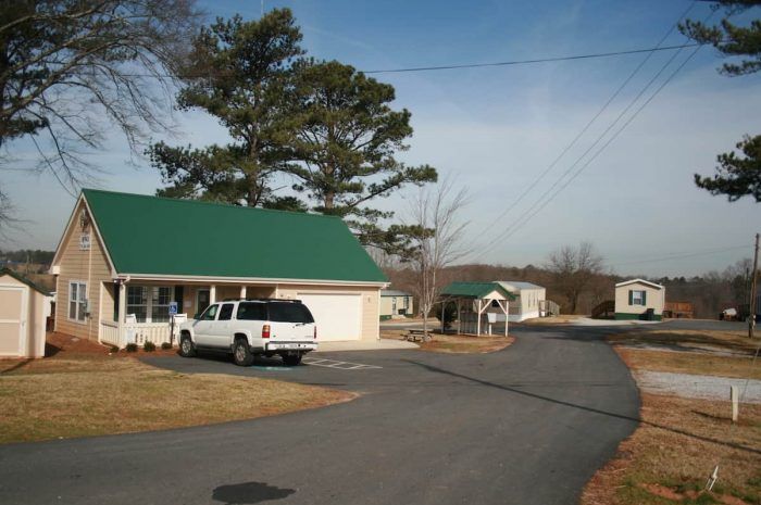 Magnolia Ridge - View of office and mobile homes