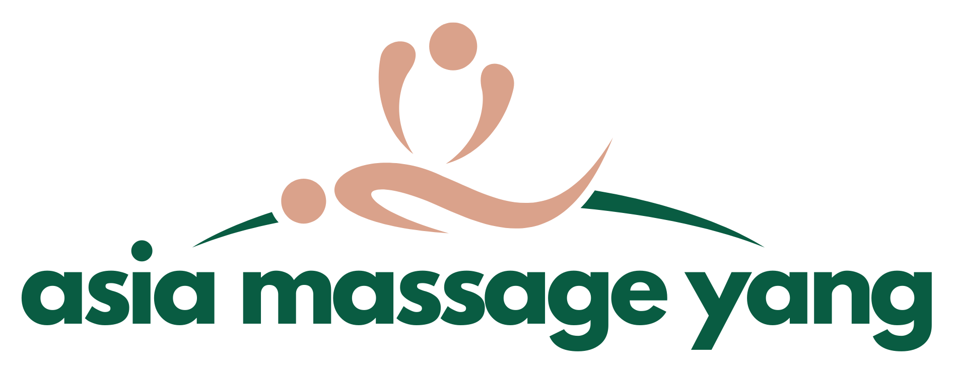 The logo for asia massage yang shows a person getting a massage.