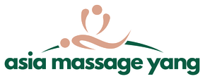 The logo for asia massage yang shows a person getting a massage.