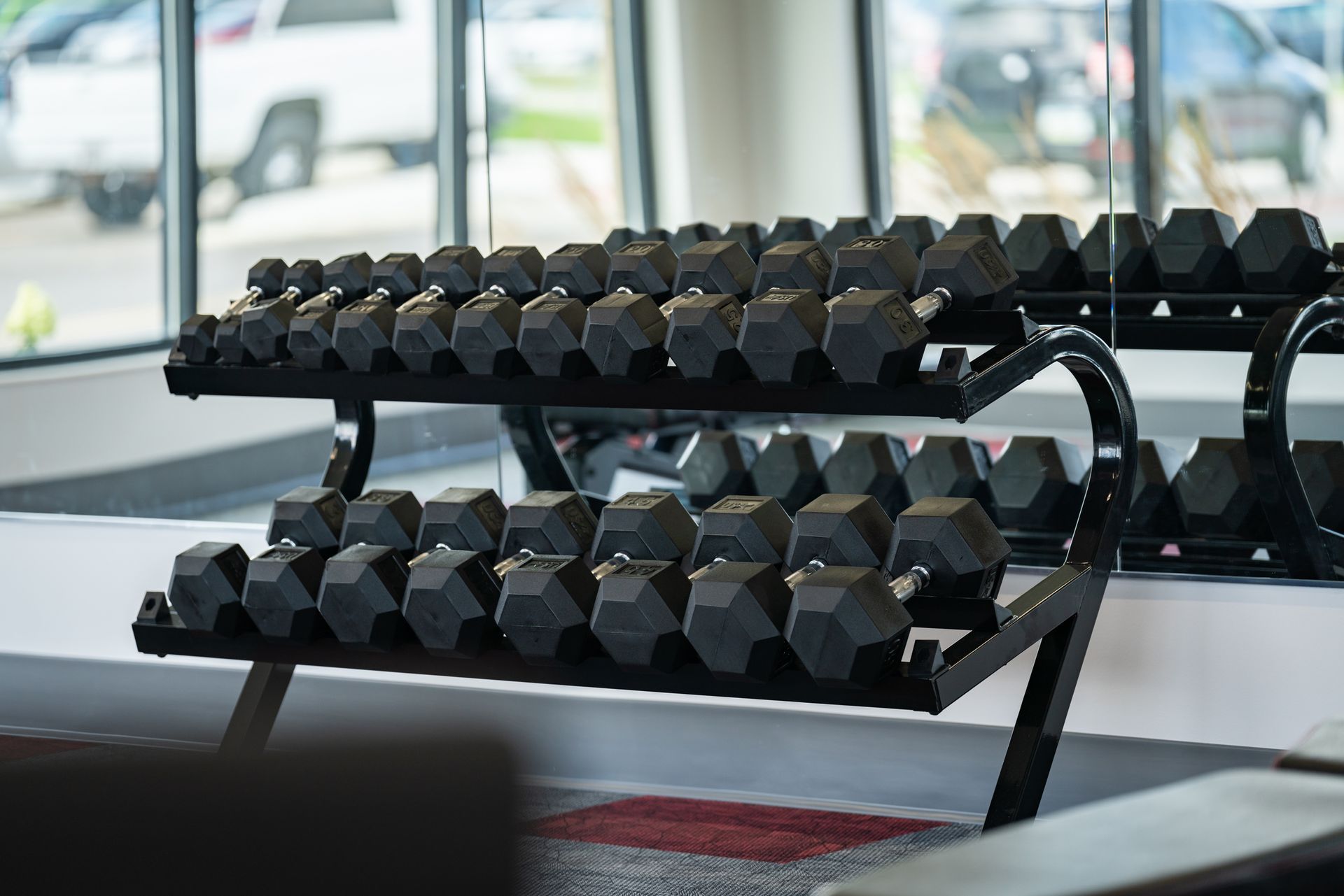 Fitness room at College Suites, an amenity of student living close to NICC in Peosta Iowa