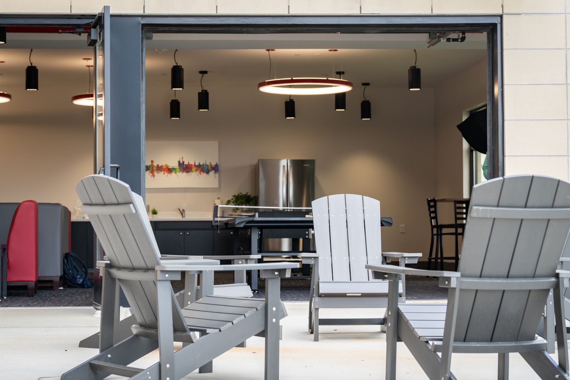 Lounge at College Suites, another amenity of student apartment living in Peosta Iowa near NICC's college campus