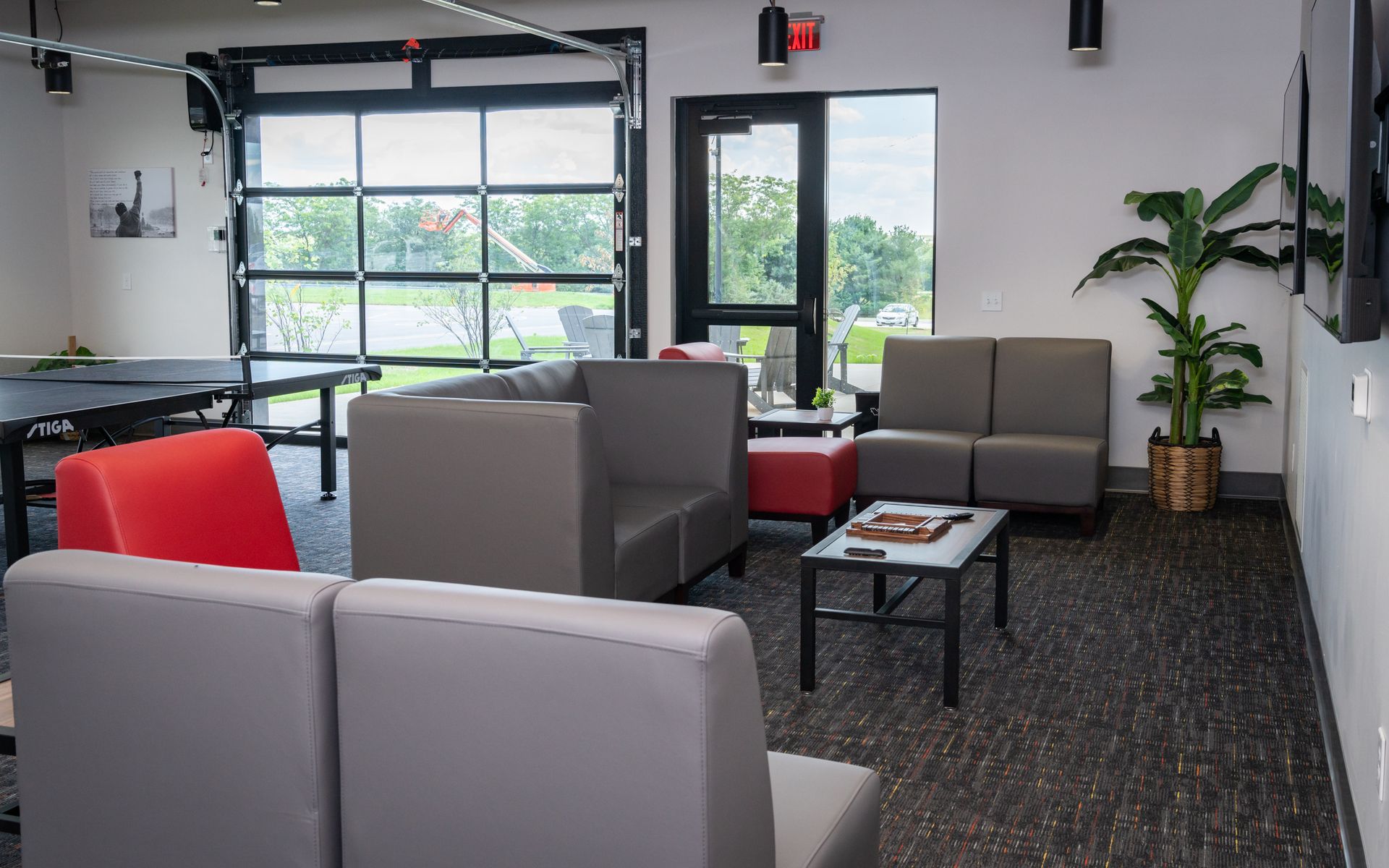 Lounge at College Suites, another amenity of student apartment living in Peosta Iowa near NICC's college campus
