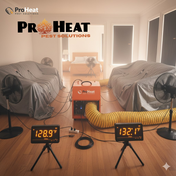 Thermal monitoring equipment displaying real-time temperature readings during active heat treatment