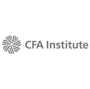 A logo for the cfa institute with a flower in the middle.