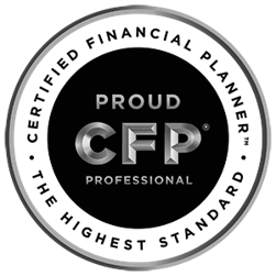 A proud cfp professional certified financial planner logo