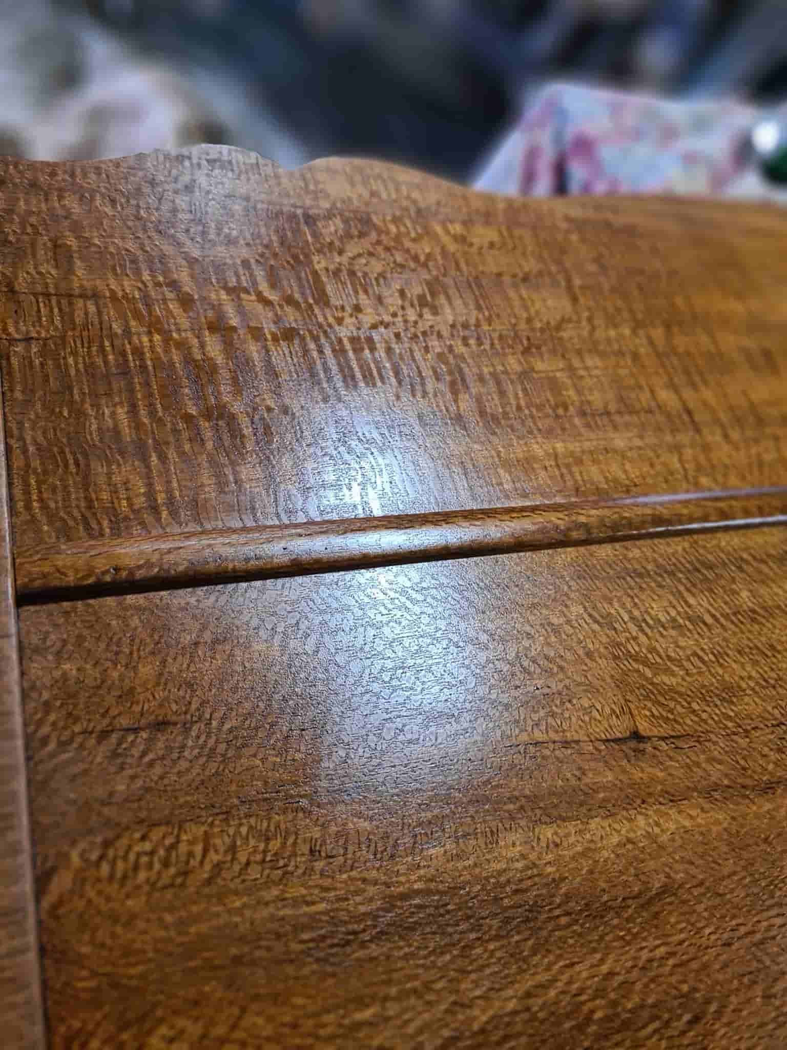 A Close Up of a Piece of Wood With a Shiny Finish — The Restoration Barn In Te Kowai, QLD