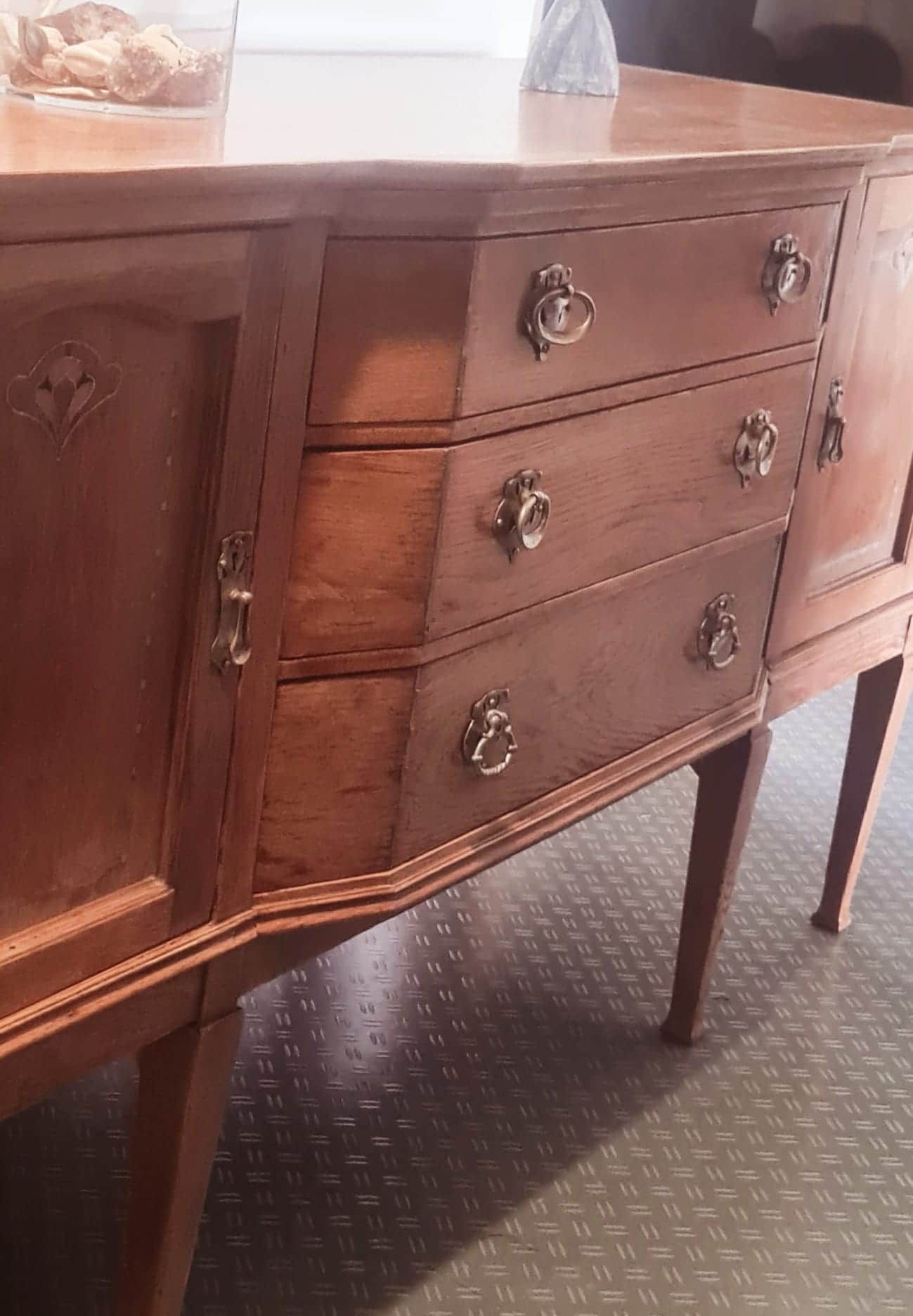 A Wooden Dresser With Three Drawers and Two Doors — The Restoration Barn In Te Kowai, QLD