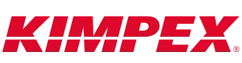 Logo rouge « KIMPEX » sur fond blanc.