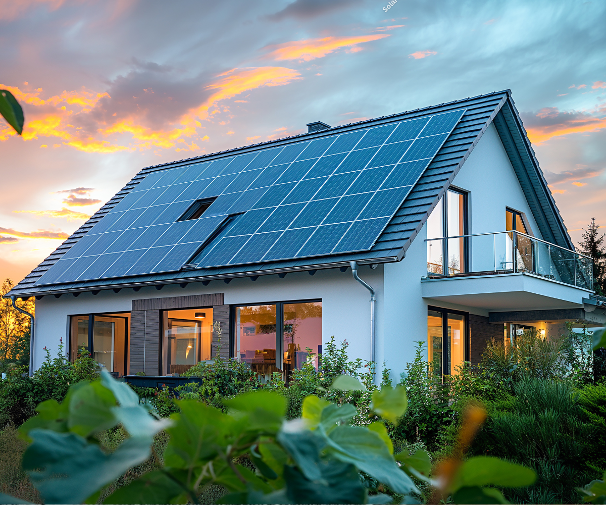 SolarClean Lehi – Professional Residential Solar Panel Cleaning at Golden Hour.