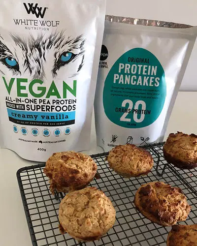 10 Minute Vanilla Protein Muffins