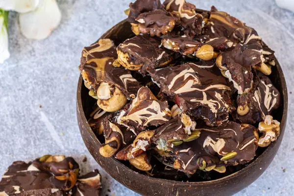 Chocolate Protein Nut Brittle