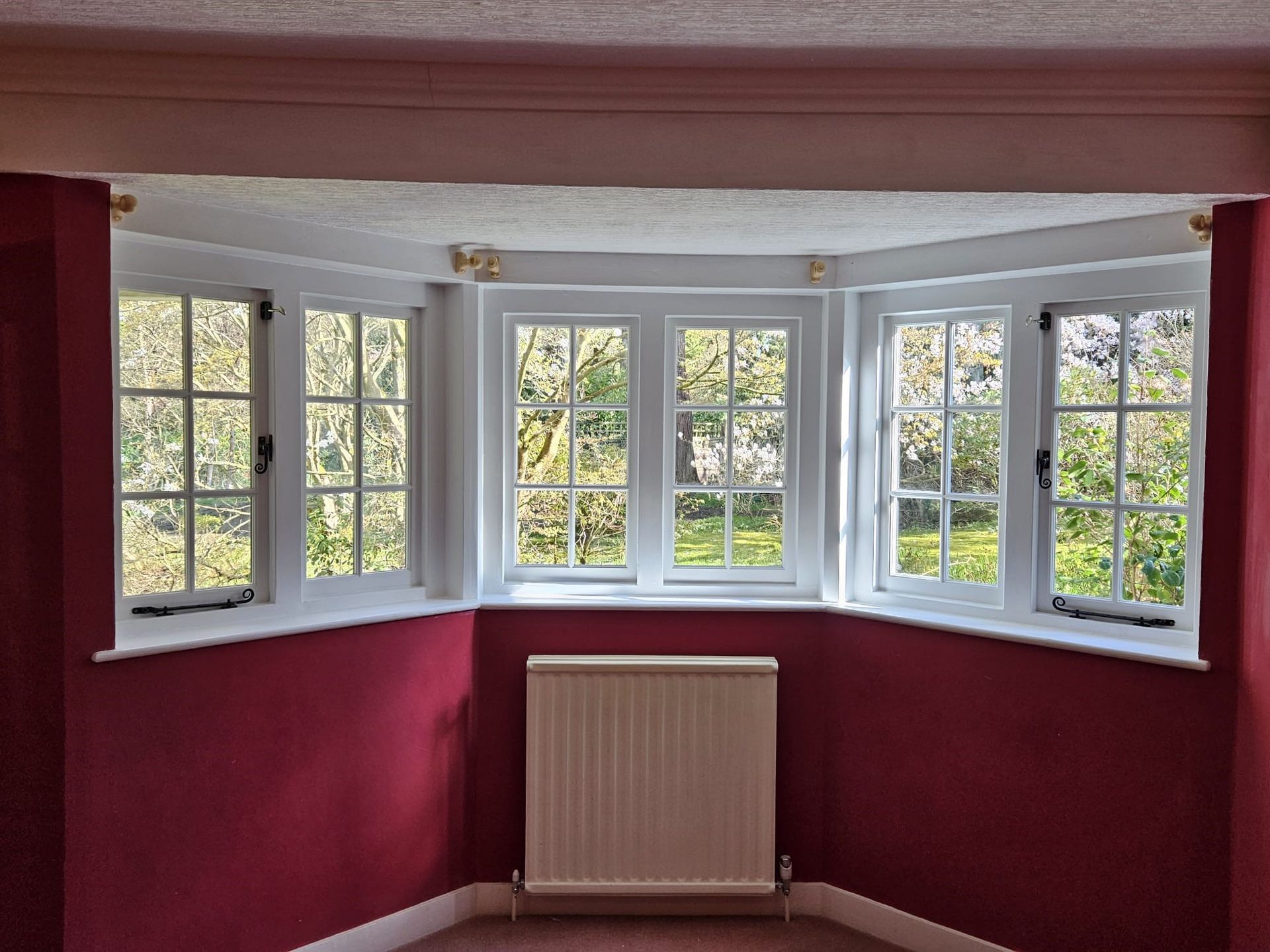 New Double Glazed Accoya Casement Windows installed into the Original Framework with Decoration 