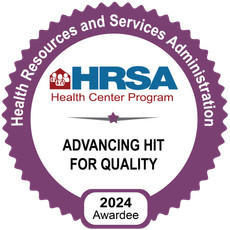 HRSA advancing HIT for quality 2024 awardee logo
