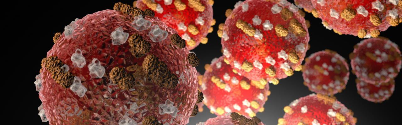 Micro view of measles cells