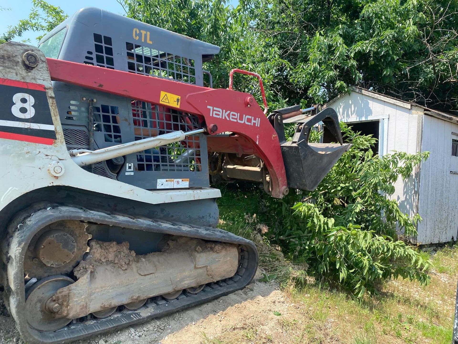 Excavator Removes Construction Waste — Aubrey, TX — Abbott's Haul Off & Transport