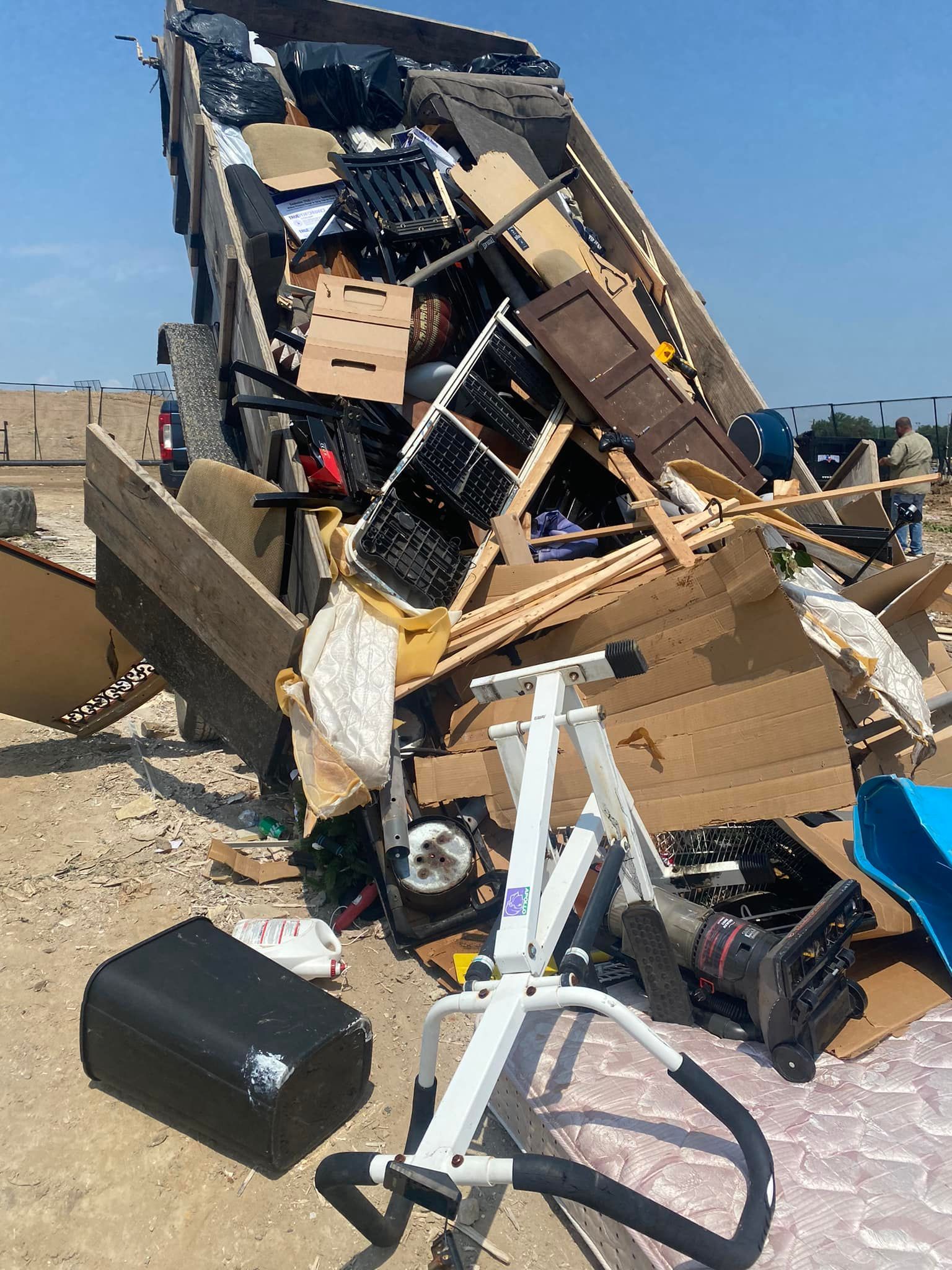 Dumpster Full of Household Junk — Aubrey, TX — Abbott's Haul Off & Transport
