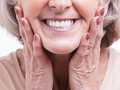 Person with dentures in Hammond, IN