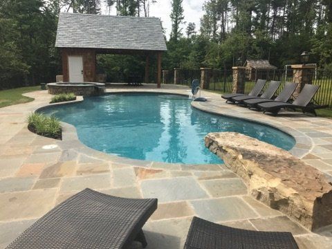 Curve style pool — Greenville, SC — AAA Custom Pools