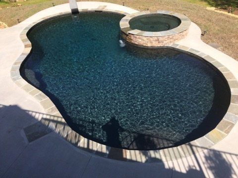 Elegant looking curved shape pool — Greenville, SC — AAA Custom Pools
