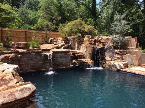 Pool with a nice hardscape — Greenville, SC — AAA Custom Pools