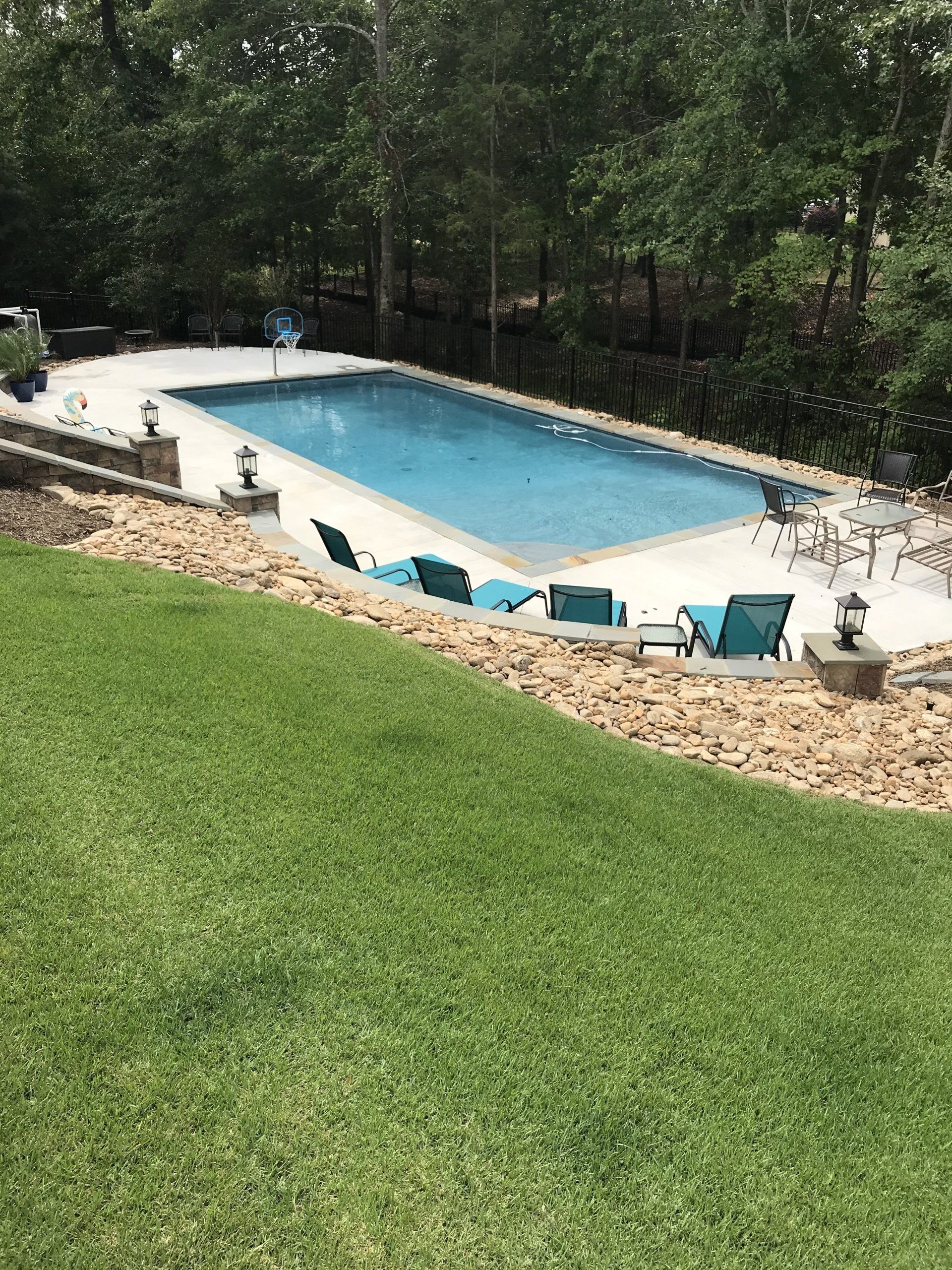 View of the pool from the top — Greenville, SC — AAA Custom Pools