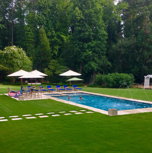 A Nice and clean wide yard with pool — Greenville, SC — AAA Custom Pools