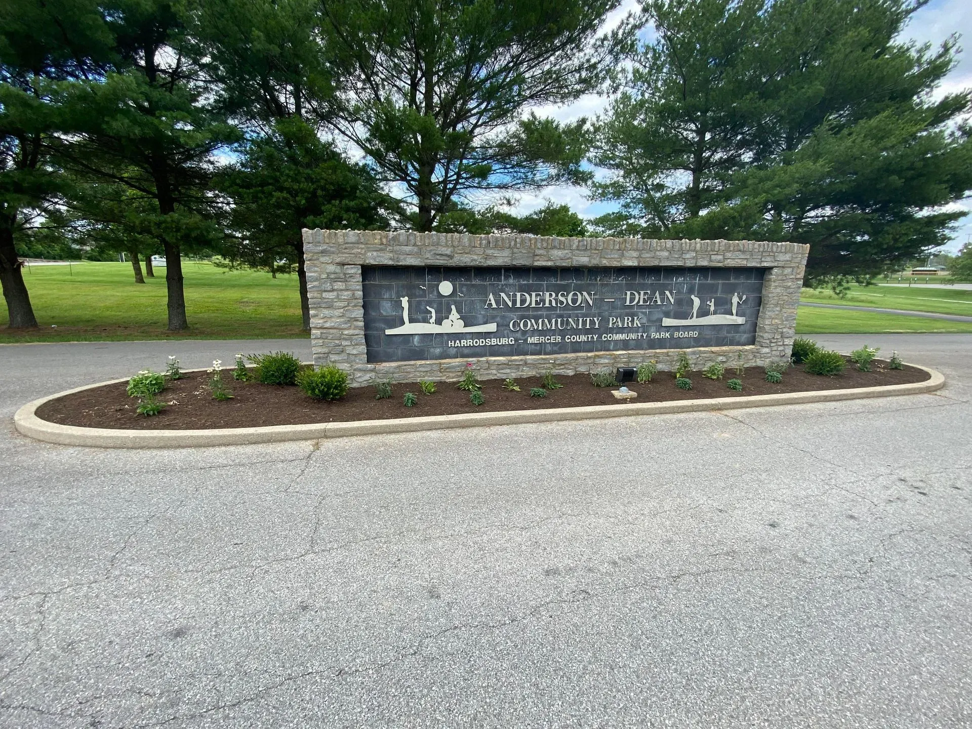 Stone sign for