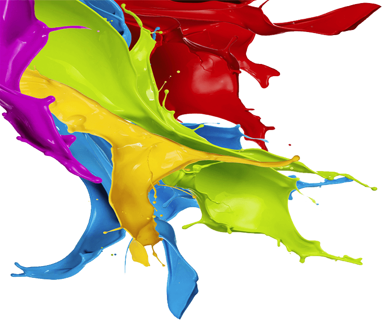multi colour paint splash