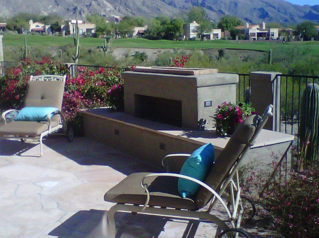 Patio With Chair And Flowers — Tucson, AZ — Strongbuilt Enterprise LLC