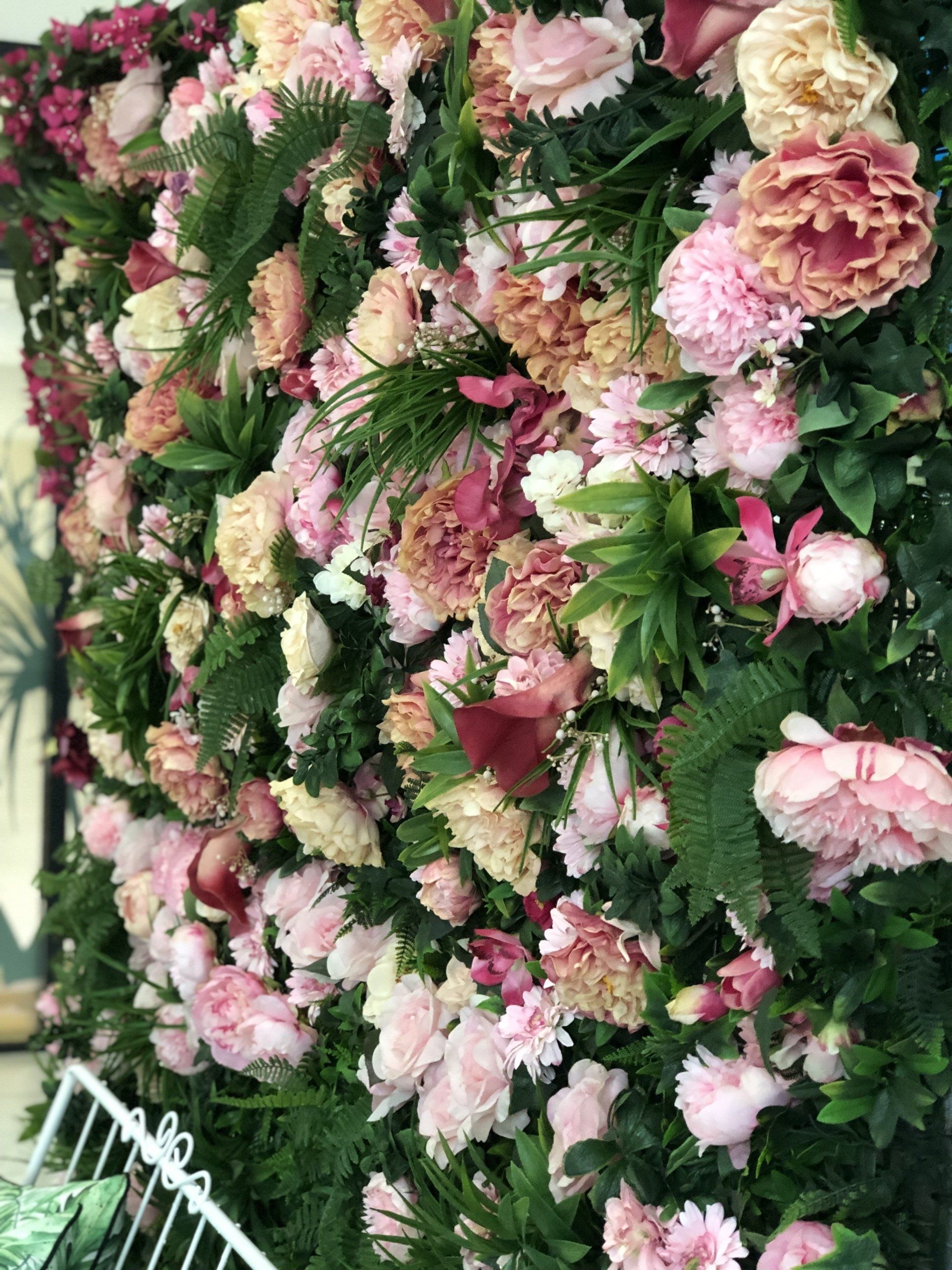 Beautiful flower wall, a picturesque backdrop for weddings and events in Darwin.