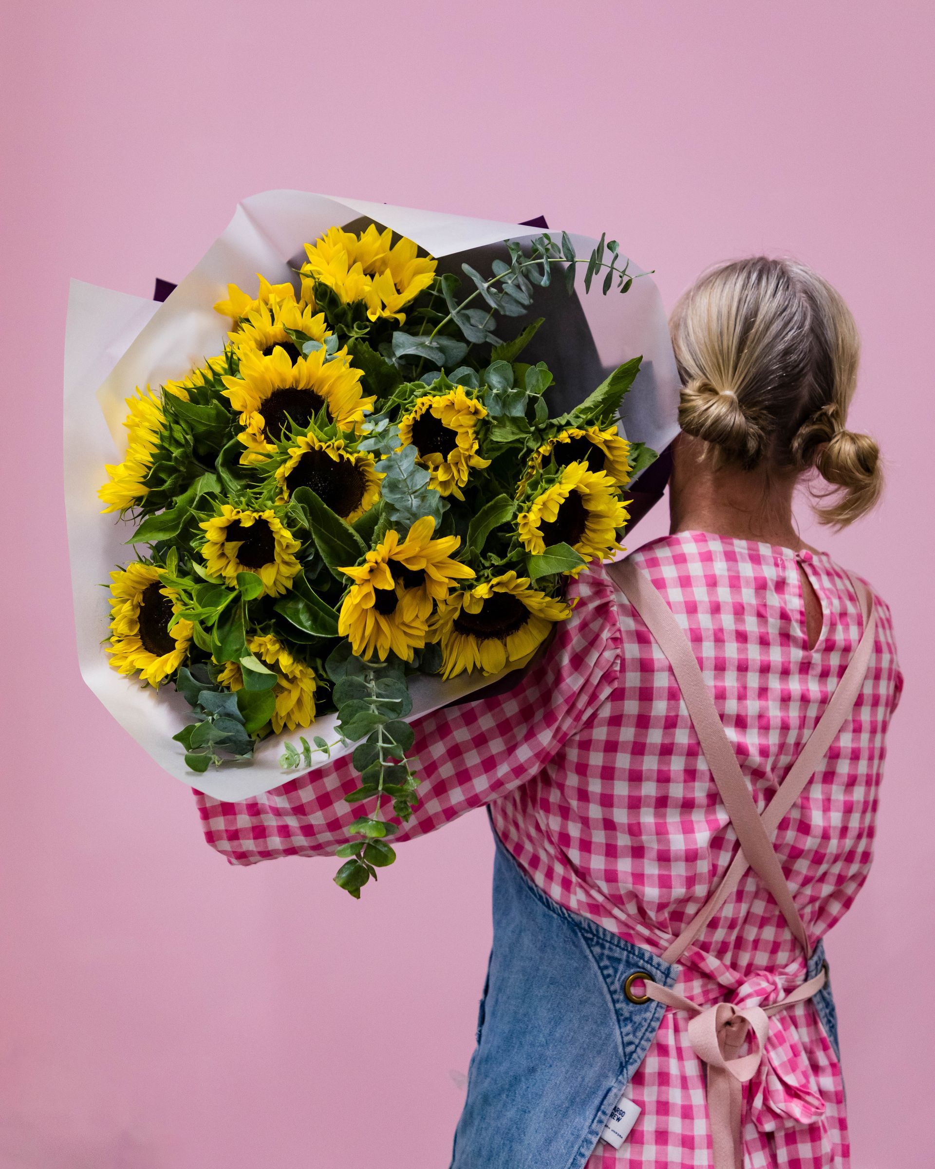 Sun-kissed flowers picked fresh, on their way to brighten someone's day in Darwin.