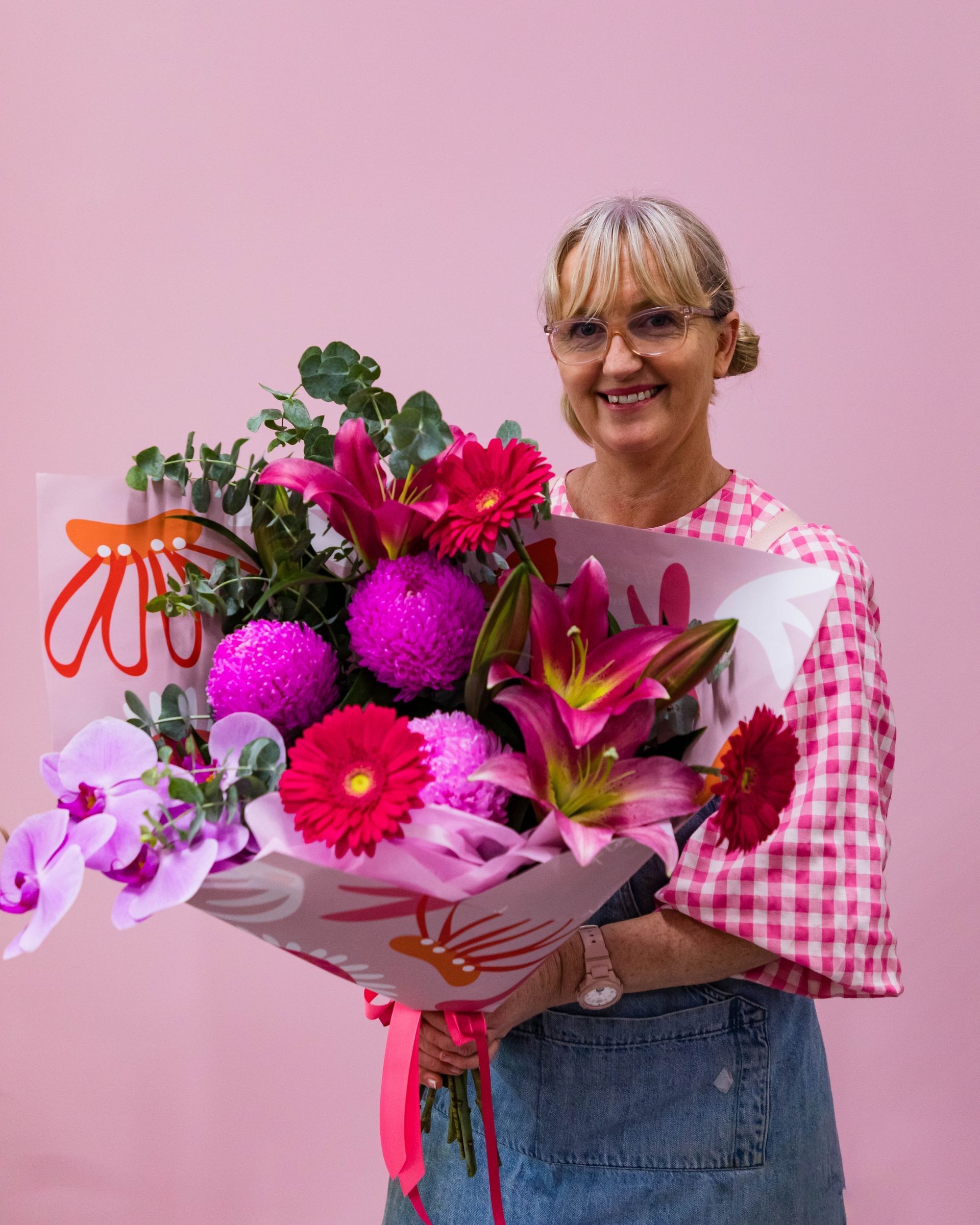 Lively floral arrangement set for dispatch, bringing a piece of Darwin's flora to your doorstep.