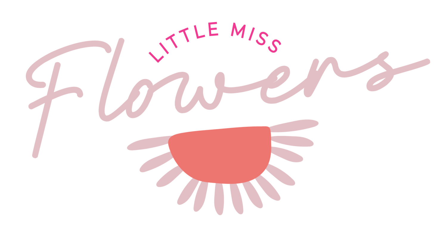 Final 'Little Miss Flower' logo design, blending classic floristry charm with contemporary style.