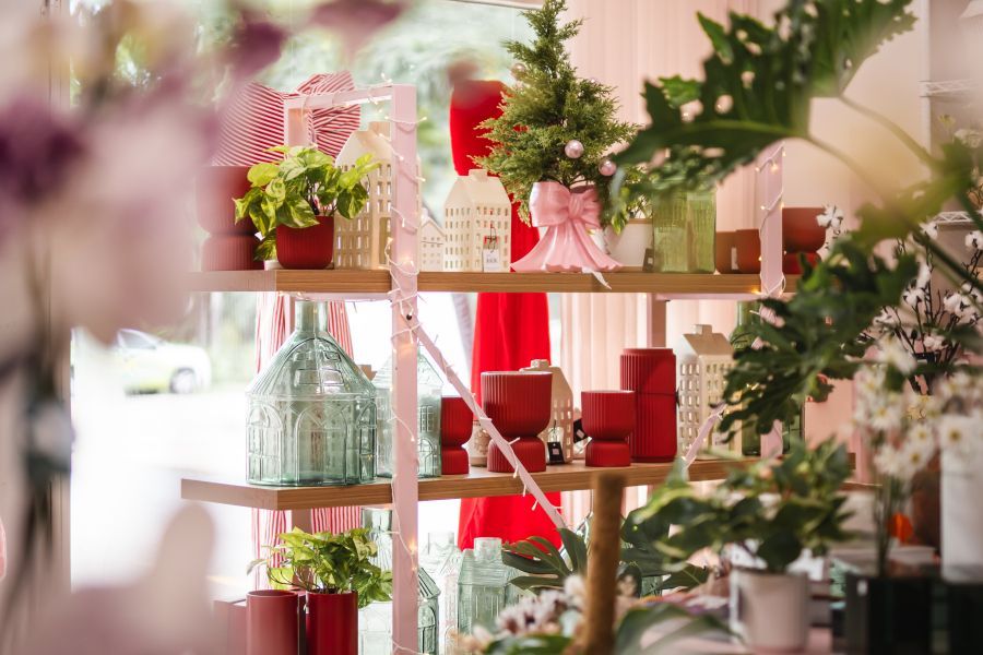 Creative third iteration of the 'Little Miss Flower' logo, highlighting playful and modern floral motifs.