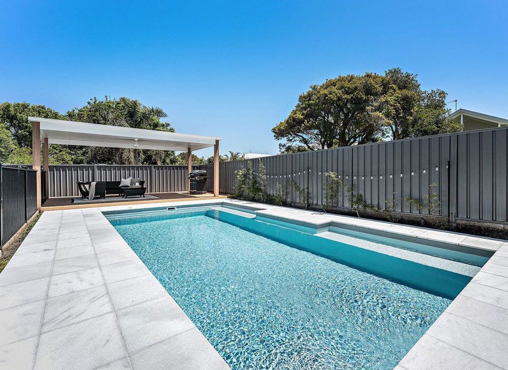 Fibreglass Pool on A Sunny Day