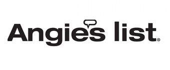 The logo for angie 's list is black and white on a white background.