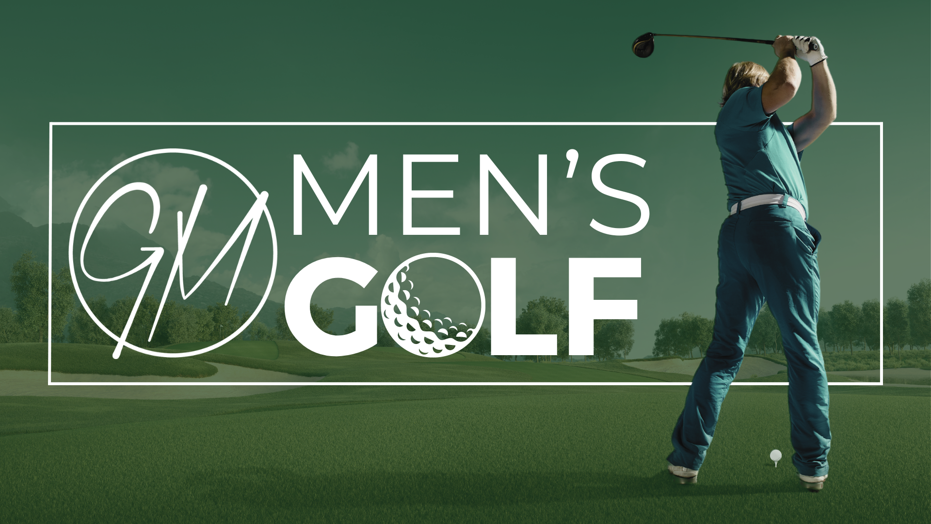 Man swinging a golf club, 