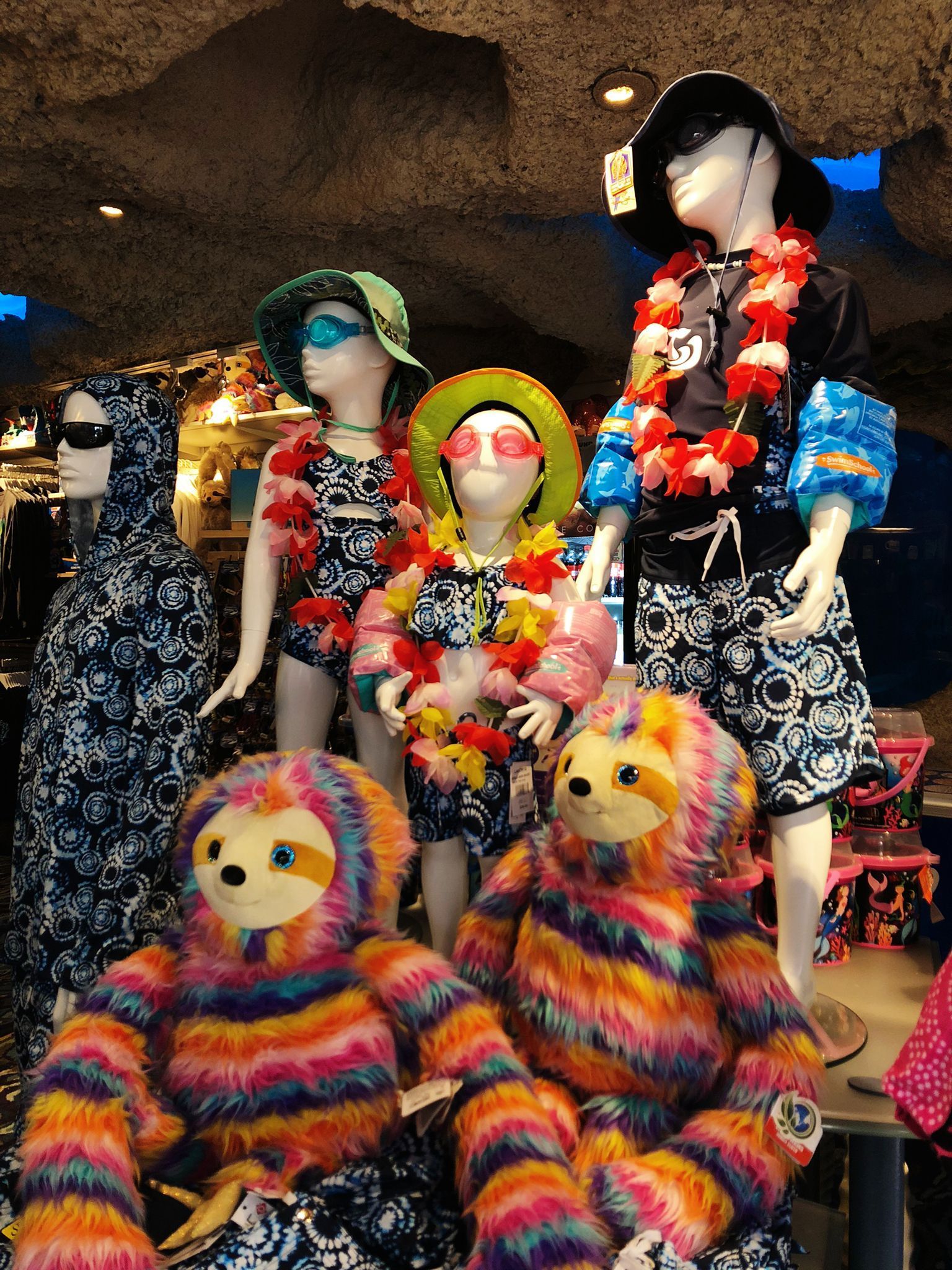 swimsuits at aquarium gift shop